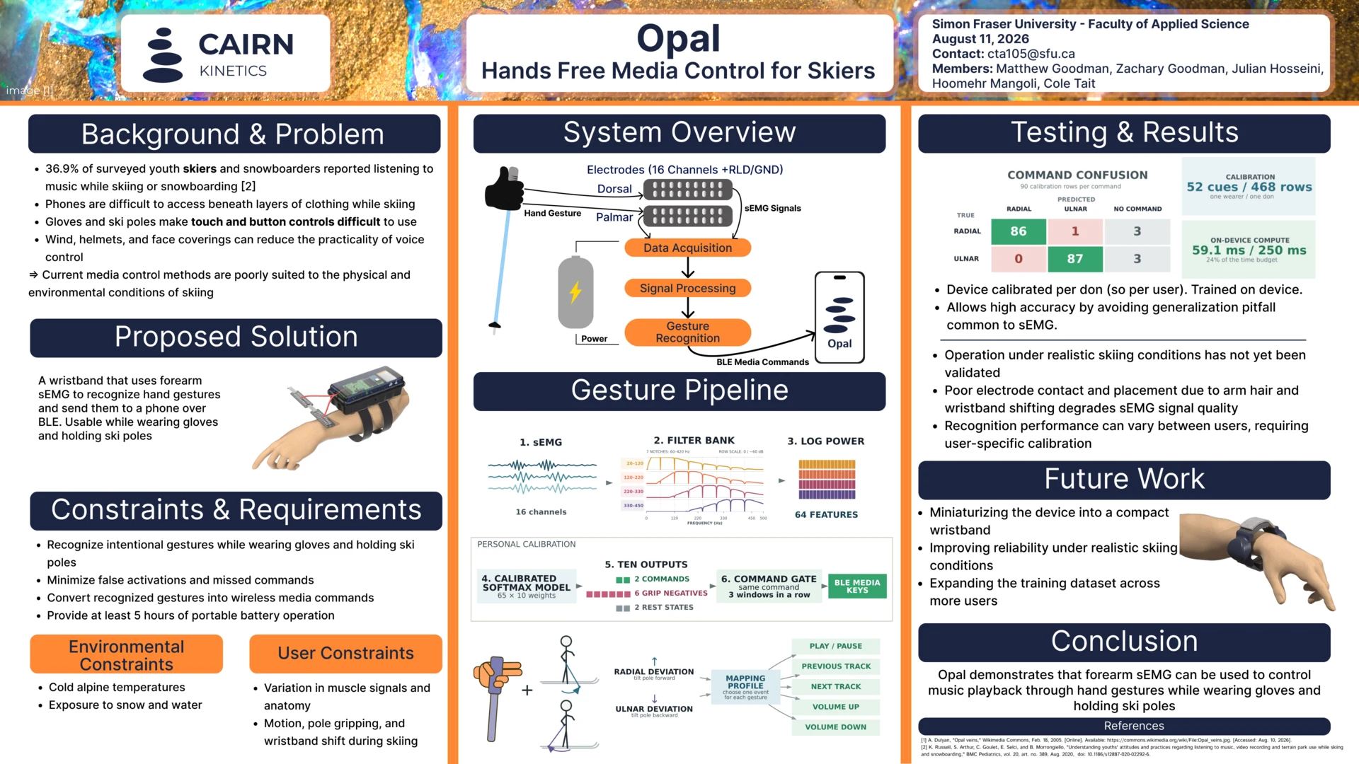 Final Opal capstone poster summarizing the system and evaluation