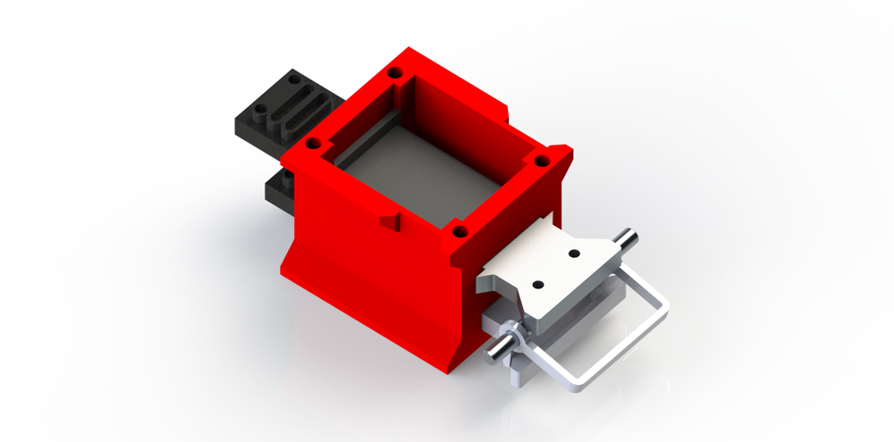 SolidWorks rendering of the robot's solenoid kicker module