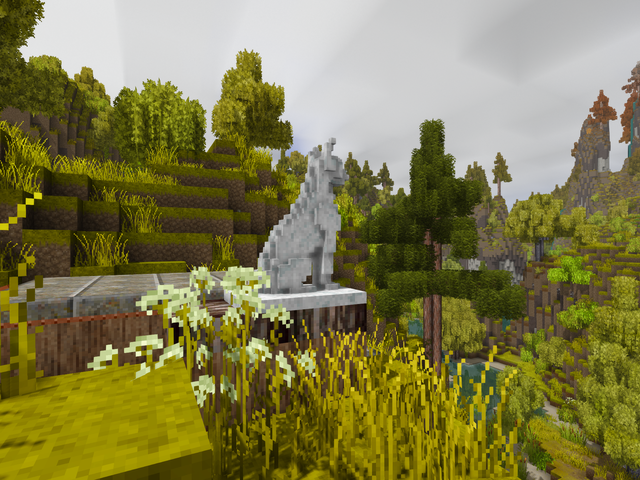 Voxelised sculpture of the Egyptian goddess Bastet