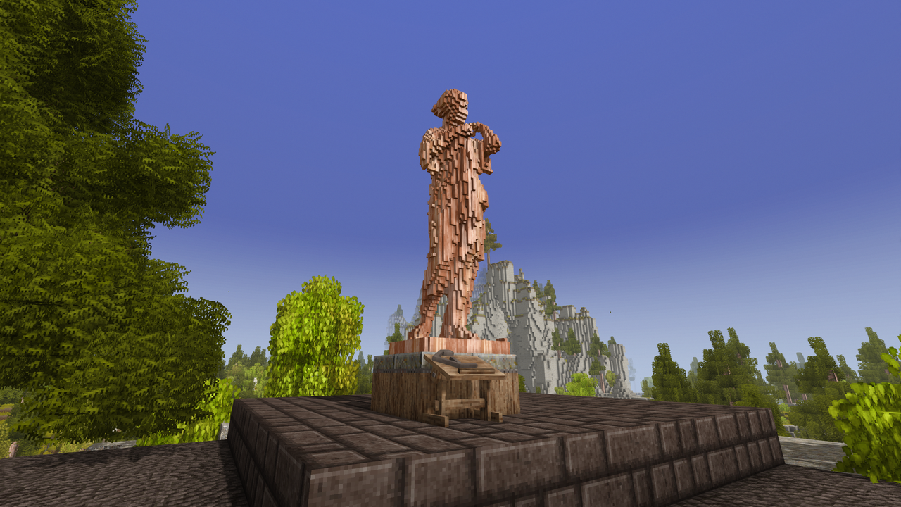 Voxelised Greek sculpture of Artemis